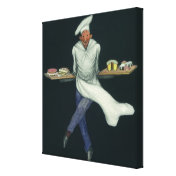Vintage Baker with Pastries and other Desserts Stretched Canvas Prints