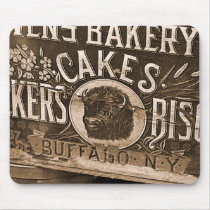 Vintage Bakery Ad Mousepad