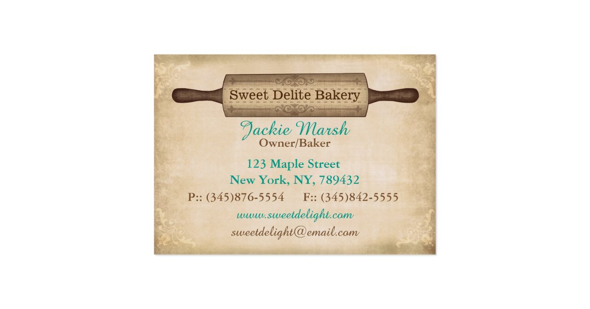 Vintage Bakery Business Card Template | Zazzle