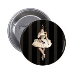 Vintage Ballerina Dark Colors Buttons