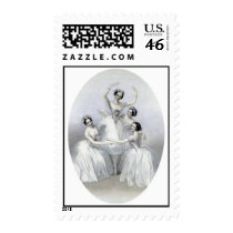 Vintage Ballerinas Stamps