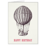 Vintage Balloon Happy Birthday Card cards