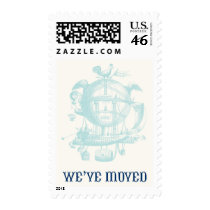 Vintage Balloon Moving Announcement Postage