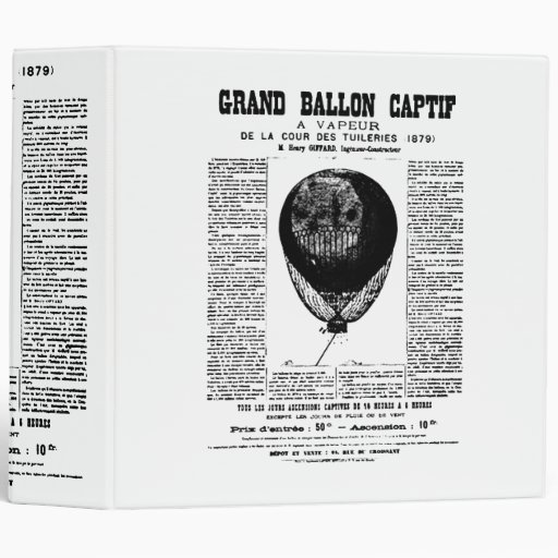 Vintage Balloons Vinyl Binder