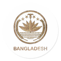 Vintage Bangladesh Round Sticker