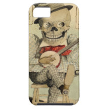 Vintage Banjo Playing Skeleton iPhone 5 Cases
