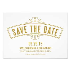 VINTAGE BANNER | SAVE THE DATE ANNOUNCEMENT