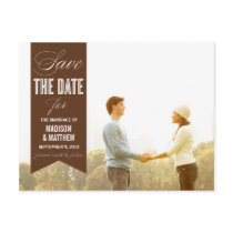 VINTAGE BANNER | SAVE THE DATE ANNOUNCEMENT POST CARD