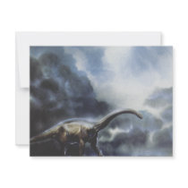 Vintage Barapasaurus Dinosaur Birthday Party Announcement