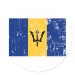 Vintage Barbados Round Stickers