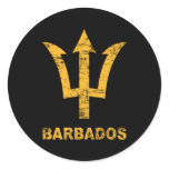 Vintage Barbados Round Sticker