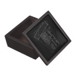 Vintage Barber Shop Sign in Black and White Premium Trinket Box Vintage Barber Shop Sign in Black and White Premium Trinket Box