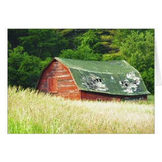 Vintage Barn in the Adirondacks, N. Y. Card