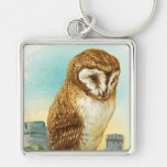 Vintage Barn Owl Keychain