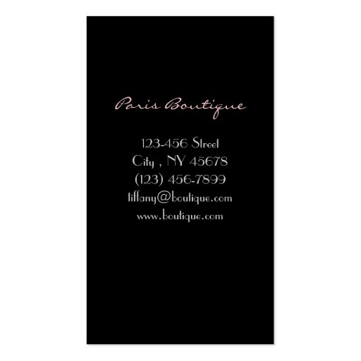 vintage barnwood purple chandelier paris fashion business card template (back side)