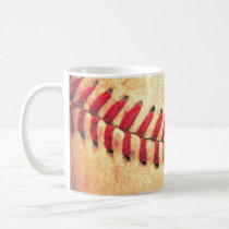 baseball, sport, funny, vintage, cool, retro, game, pattern, rustic, mug, college, american, leather, major, league, lace, red, Mug with custom graphic design