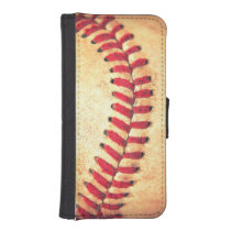 baseball, sport, funny, vintage, cool, geek, game, retro, pattern, wallet case, rustic, americana, leather, league, lace, red, cover, iphone 5 wallet case, [[missing key: type_pioc_walletcas]] with custom graphic design