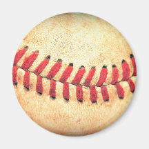 Vintage baseball ball magnet