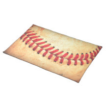 Vintage baseball ball placemat