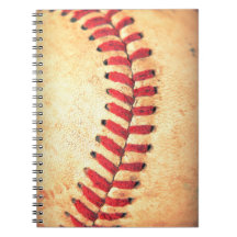 Vintage baseball ball spiral note books