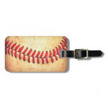 Vintage baseball ball tag for luggage