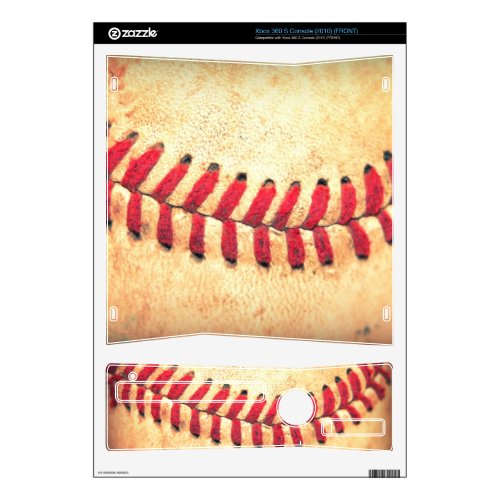 Vintage baseball ball xbox 360 s console skin