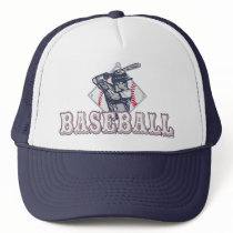 Vintage Baseball Batter Diamond Design Trucker Hats