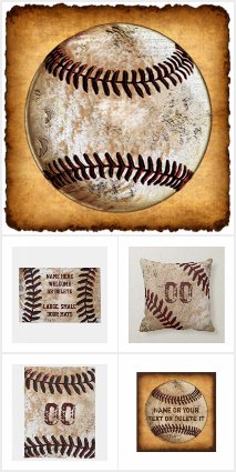 Vintage Baseball Decor PERSONALIZED