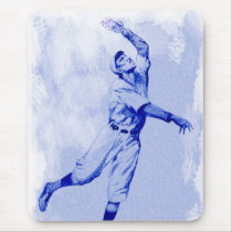Vintage Baseball Fielder Mouse Pad
