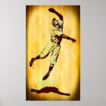 Vintage Baseball Fielder Poster posters