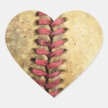 Vintage Baseball Heart Sticker