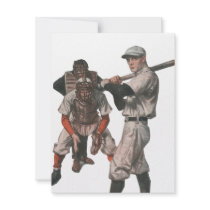 Vintage Baseball Personalized Invites