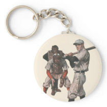 Vintage Baseball Key Chain