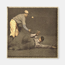 Vintage Baseball Motive Fridge Magnets
