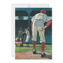 Vintage Baseball Players Personalized Announcements