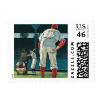 Vintage Baseball Players Stamp