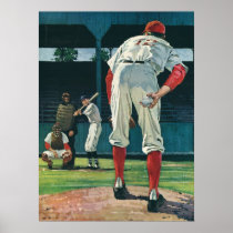 Vintage Baseball Players Poster
