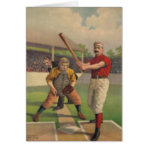 Vintage Baseball Poster Card