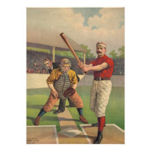 Vintage Baseball Poster Invitation