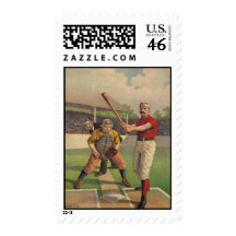 Vintage Baseball Poster Postage