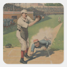 Vintage Baseball Poster Sticker