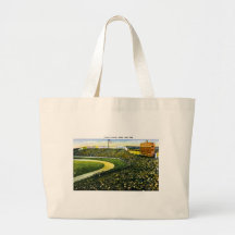 Vintage Baseball Stadium, Bronx, New York Tote Bags
