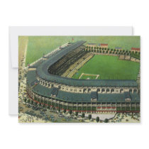 Vintage Baseball Stadium From Above Invitations