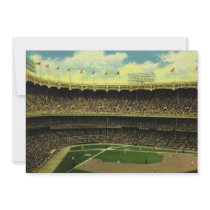 Vintage Baseball Stadium Custom Invite
