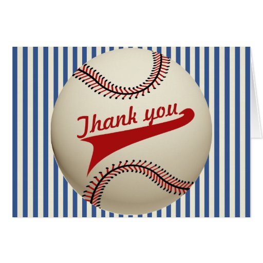 Vintage Baseball Thank You Card Zazzle