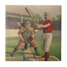 Vintage Baseball Tile