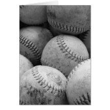 Vintage Baseballs in Black and White Cards