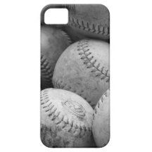 Vintage Baseballs in Black and White iPhone 5 Case