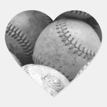 Vintage Baseballs in Black and White Stickers