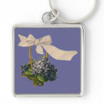 Vintage Basket of Violets Key Chains